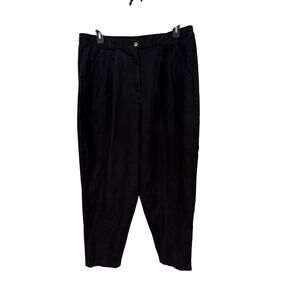Vintage Fashion Bug Microfiber Pants Womens Size 18/20 Black Pull On Pockets